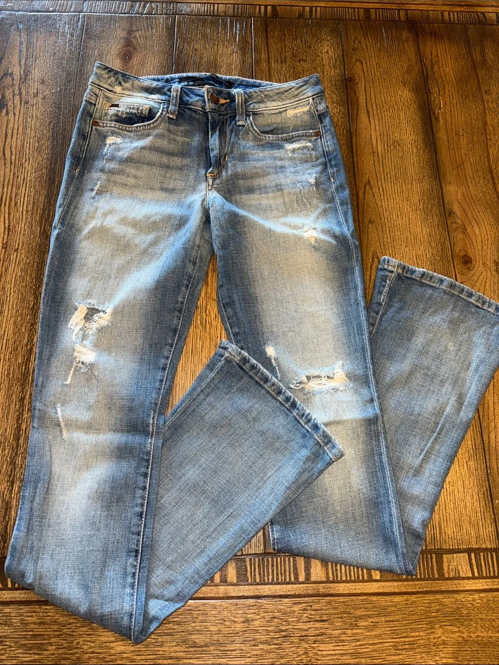 Joe's Jeans Chelsea Micro Flare Brigitte Wash Distressed Long Length Jeans